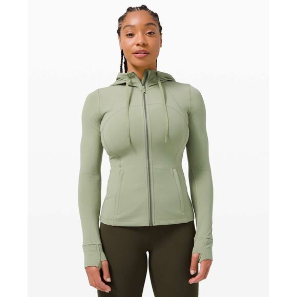 LULULEMON Hooded Define Jacket in Nulu Rosemary Green Size 6 - Picture 1 of 8